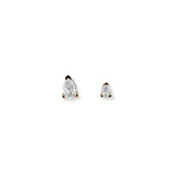 Flat Back Tiny Ocean Tear Drop Stud