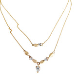Dewdrop Diamond and Gold Necklace