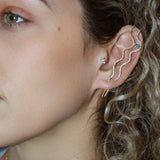 Flat Back Tiny Ocean Tear Drop Stud
