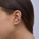 Margie Pearl Cuff Needle Gold Earring