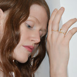 Pave Diamond Wave Needle Earring