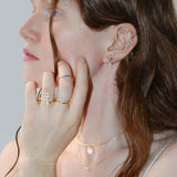 Emerald Ocean Drop Nalu Band Ring