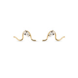 Diamond MuMu Wave Stud Earring (single)