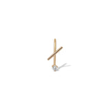 White Diamond Thread Earring