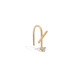 White Diamond Thread Earring