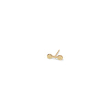 Balanced Sun Disc Bar Stud Earring
