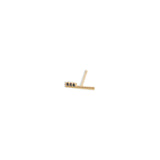 Unbalanced Diamond Bar Stud Earring