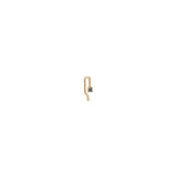 Black Diamond Tiny Gold Square Open Hoop