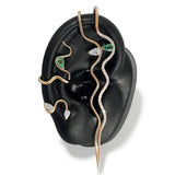 Emerald Mumu Wave Stud Earring (single)