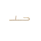 Diamond Crusader Earlobe Line Cuff