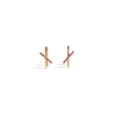 Ruby Horizon Mini Thread Earring