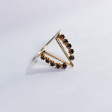 Majesty Black Diamonds Gold Ring