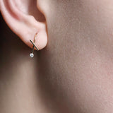 White Diamond Thread Earring