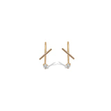 White Diamond Thread Earring