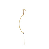 Arc — Inlay Needle Earring (Black Diamond)