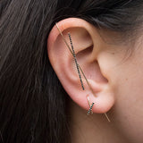Axis — Horizon Needle Earring (Black Diamond)