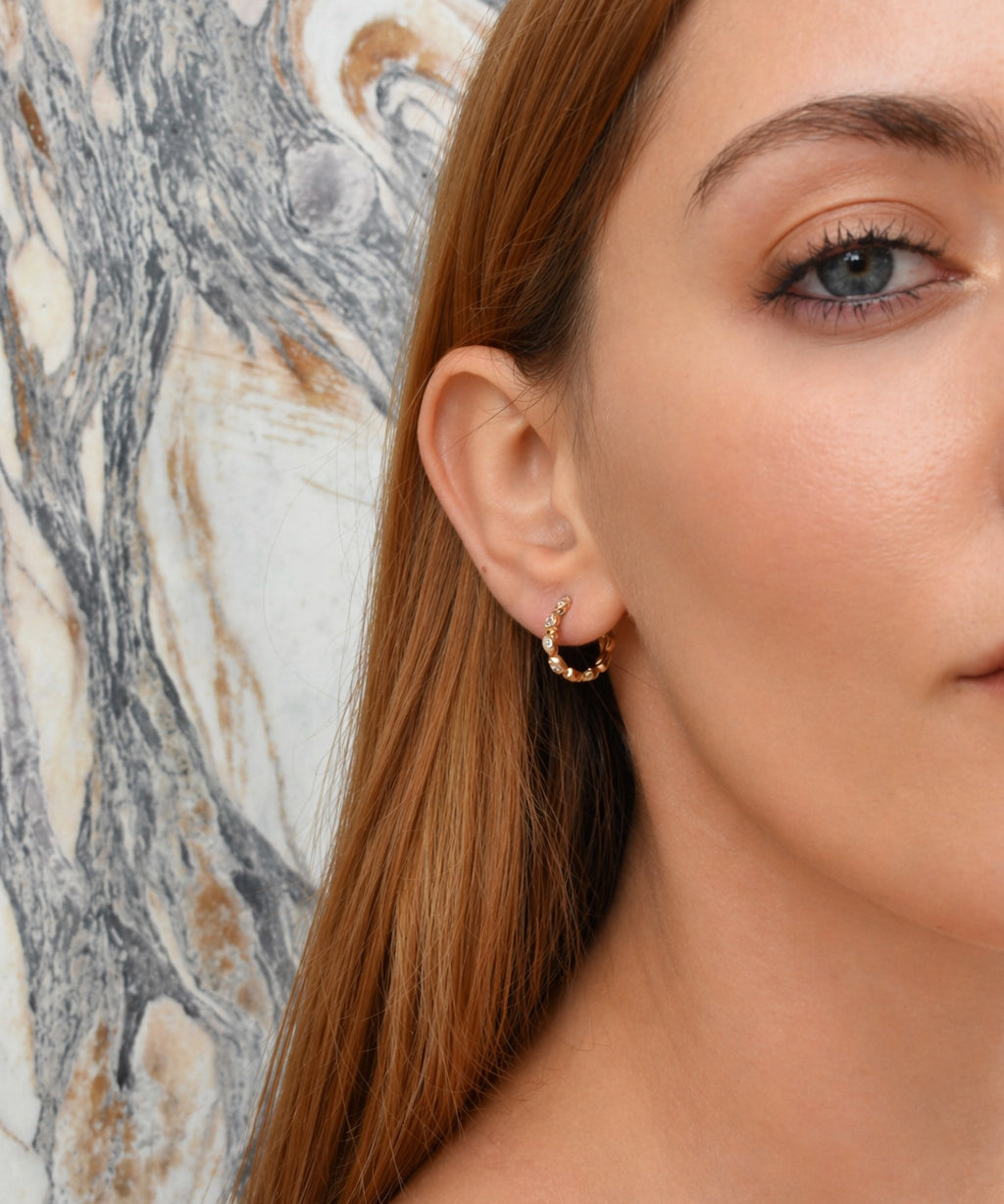 Flow — Sequence Hoop Earrings (Diamond)