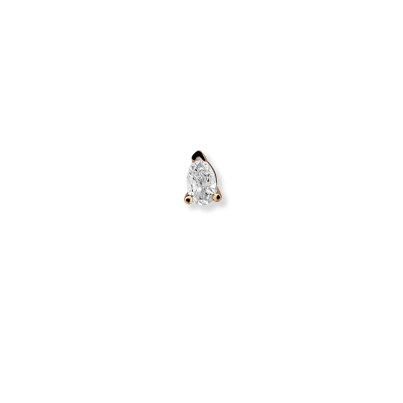 Flat Back Large Ocean Tear Drop Stud