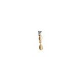 Dewdrops Dangle Diamond and Gold Earring
