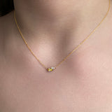 Me and You Canary Gold Necklace