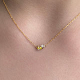 Me and You Canary Gold Necklace