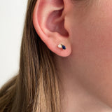 Me and You Gold and Sapphire Stud Earring