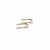 One Pointer Mini Thread Gold Earring