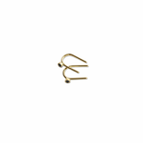 One Pointer Mini Thread Gold Earring