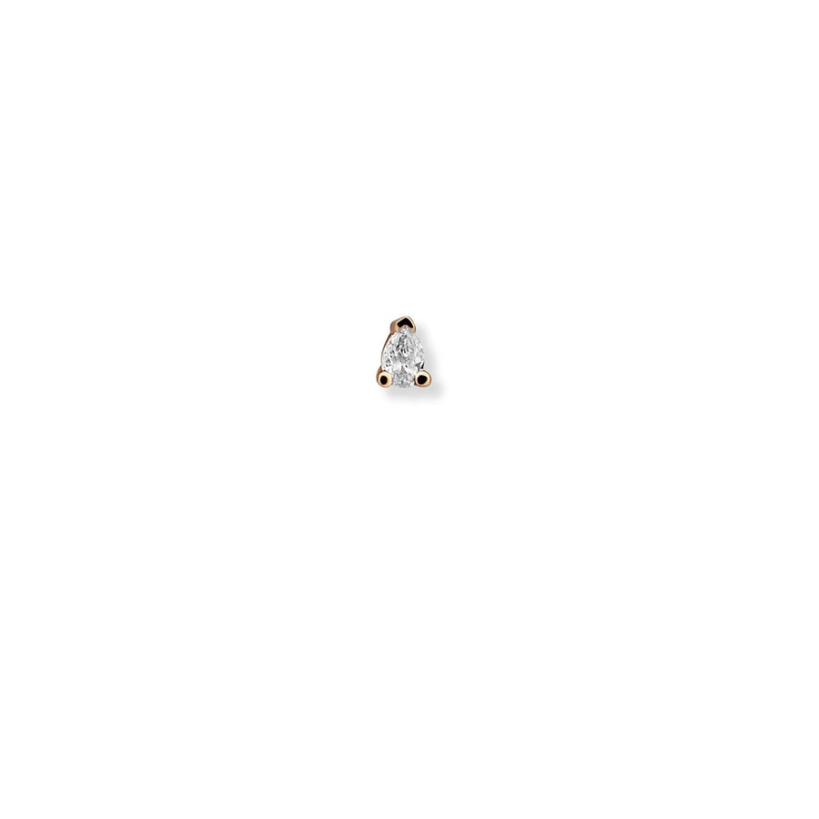 Flat Back Tiny Ocean Tear Drop Stud