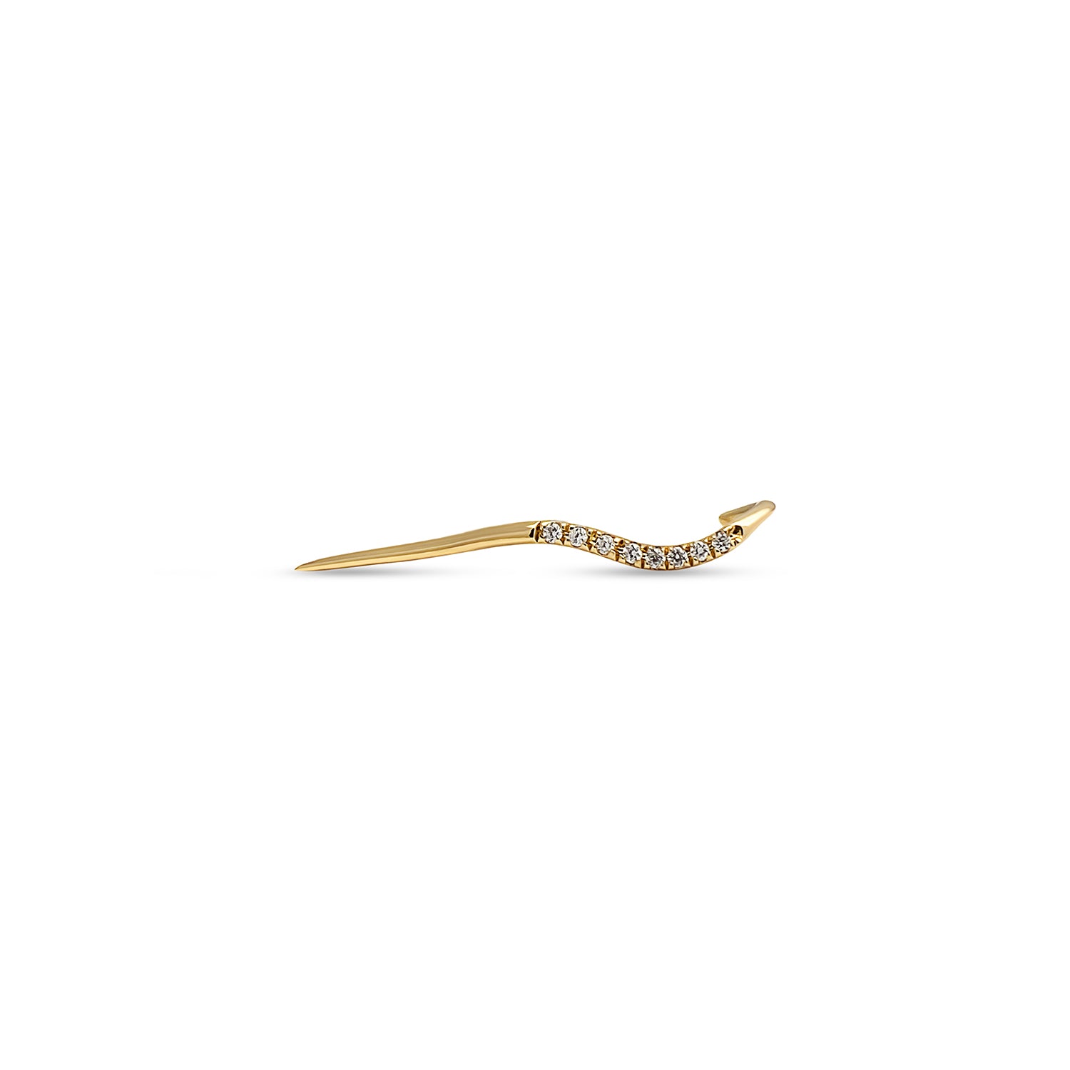 Contour — Pavé Mini Needle Earring (Diamond)