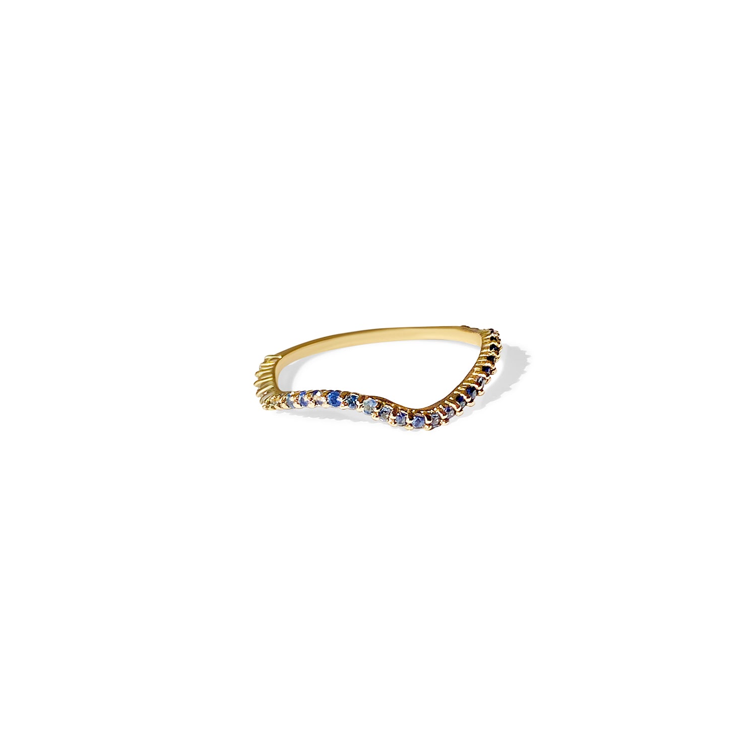 Contour — Pavé Band Ring (Sapphire)