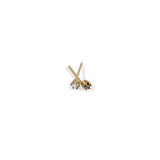 Tiny Sparkle Black Diamond Stud Earring