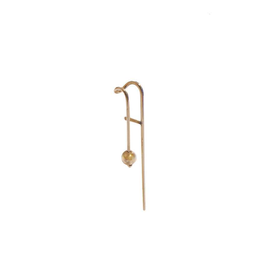 Ayasha Ball Drop Gold Suspender Earring