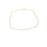 Ball Chain Bar Gold Necklace