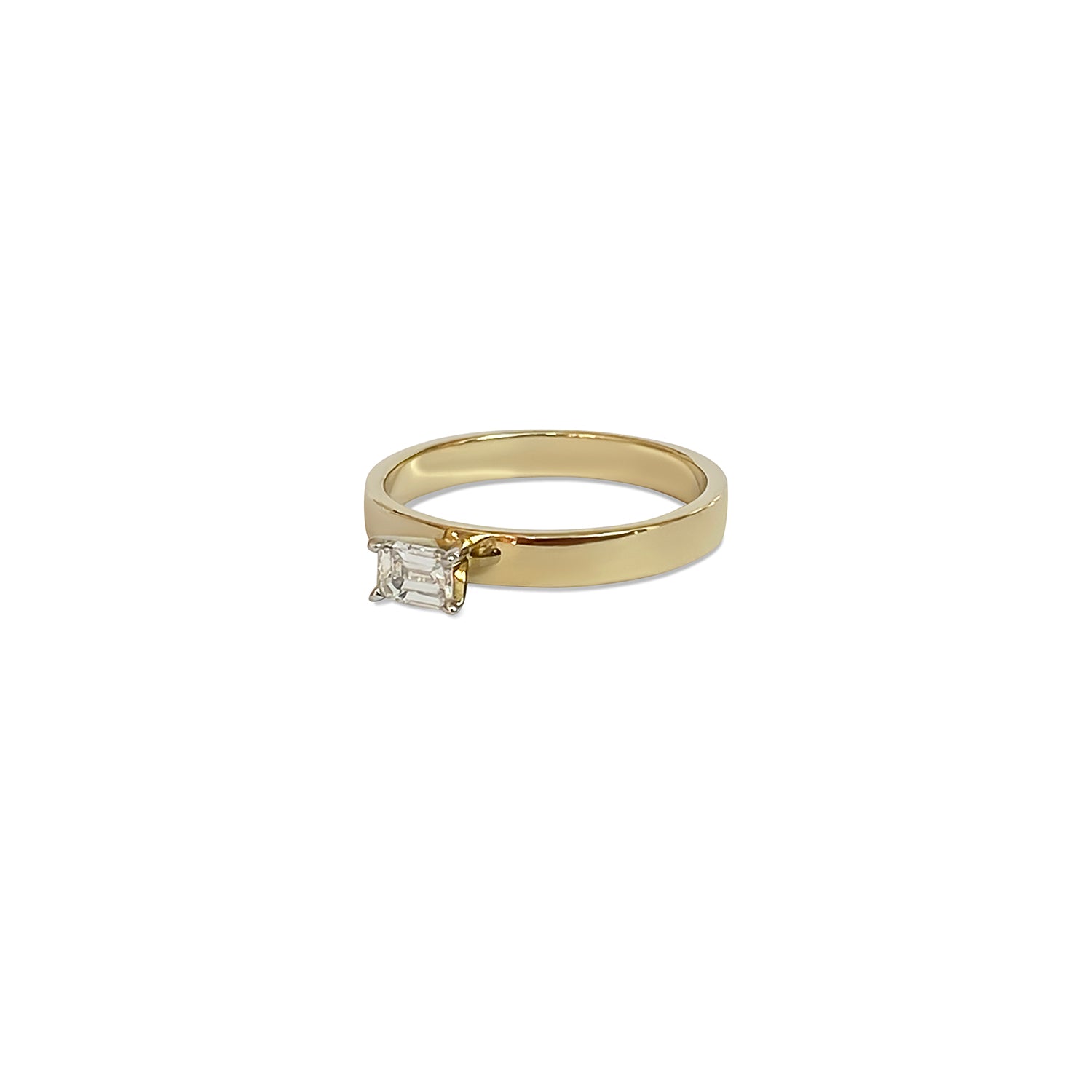 Span — Element Band Ring (Emerald Cut Diamond)