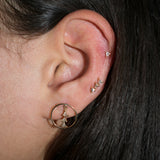 Sun Orbit Gold Stud Earring