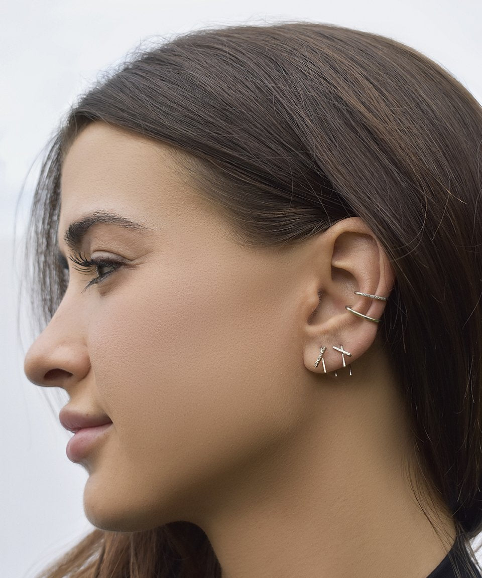 Axis — Horizon Mini Needle Earring (Ruby)