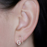 Single Initial Stud Earring