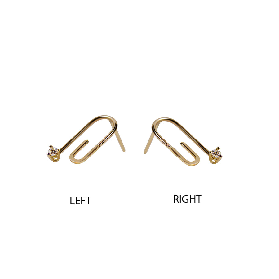 Gemma Single Initial Stud Earring
