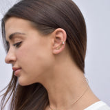 Margie Pearl Cuff Needle Gold Earring