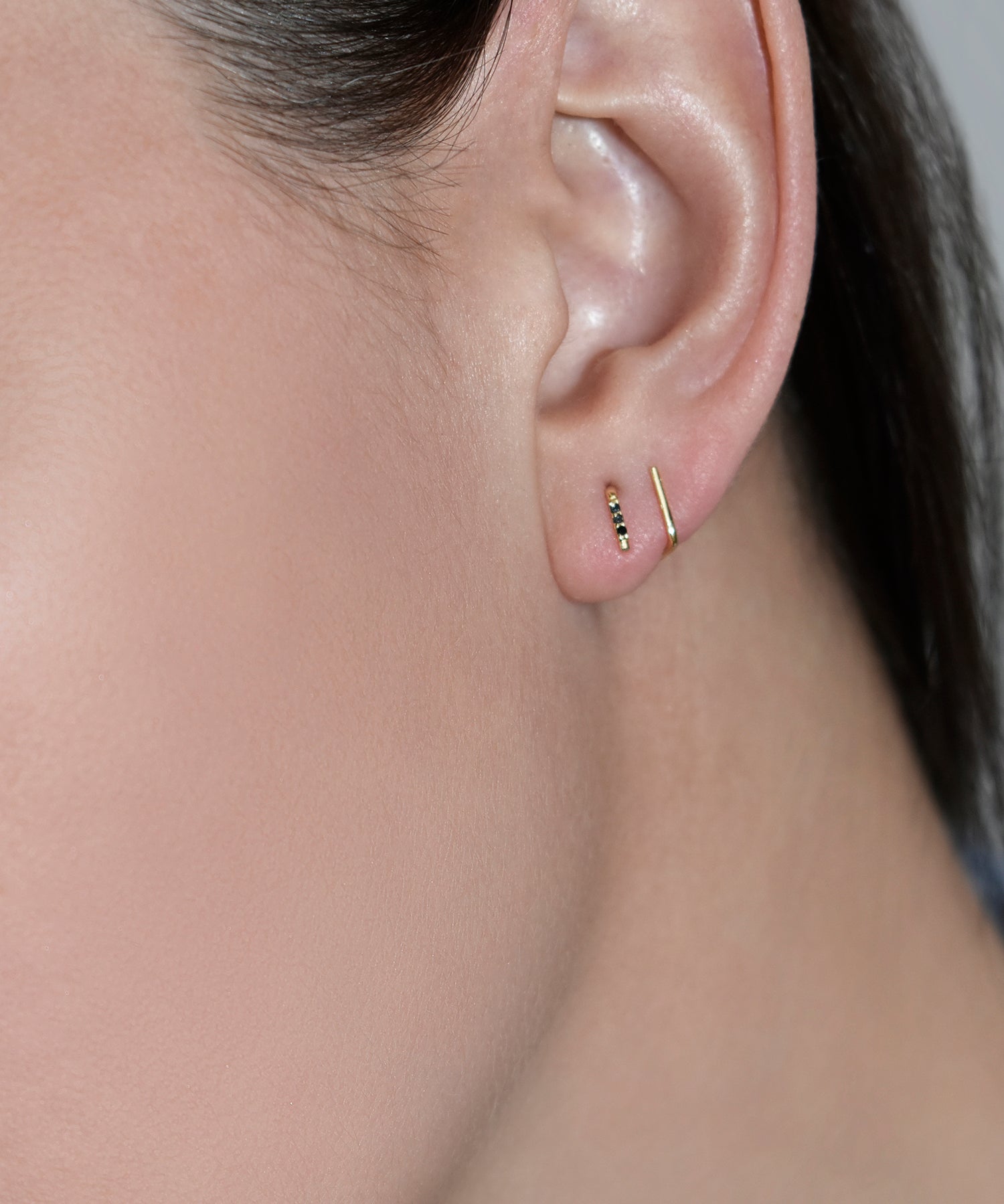 Solid Double Square Threader Hoop