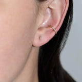 Delicate Black Diamond Brick Stud Earring