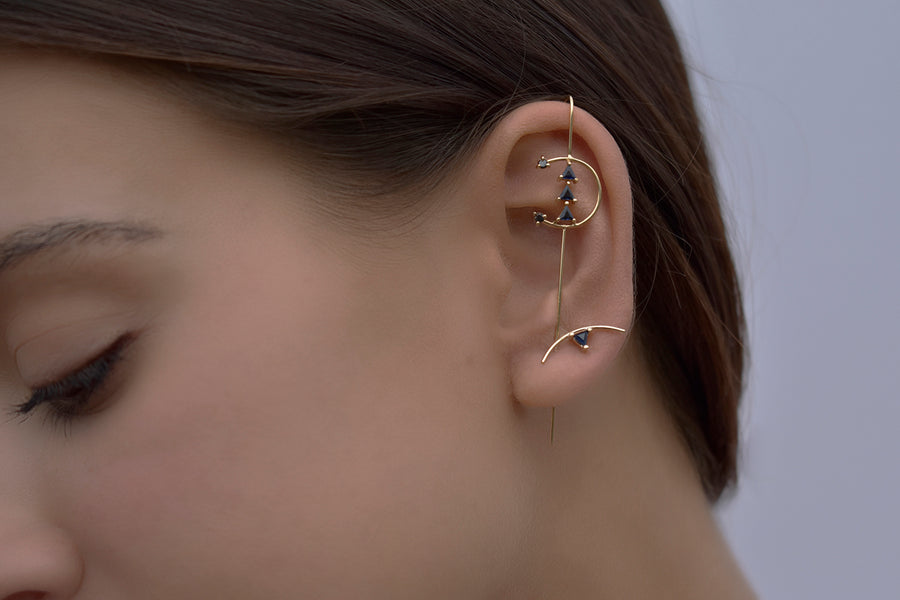 Element Curve Gold Stud Earring