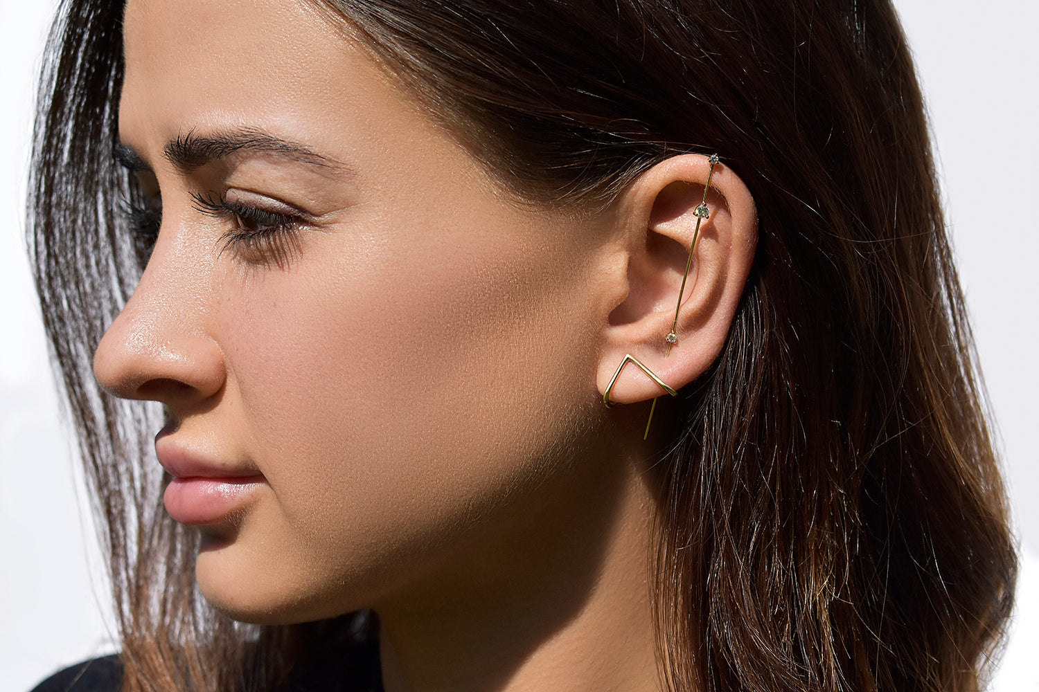 LINE I —Gradient Point Needle Earring