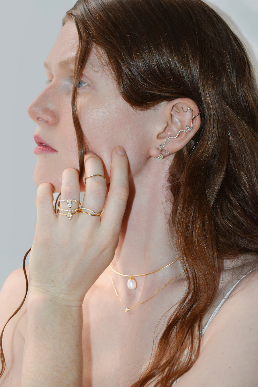 Ocean Drop Diamond Nalu Band Ring