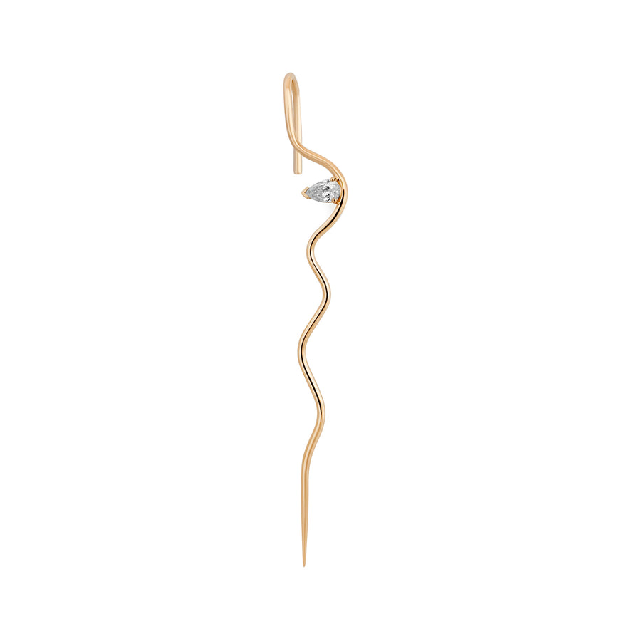 Diamond Splash Wave Needle Earring
