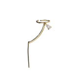 Daina Cuff Needle Gold Earring