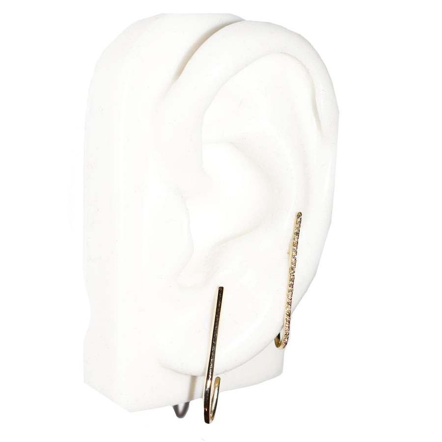 Diamond  Crusader Earlobe Line Cuff