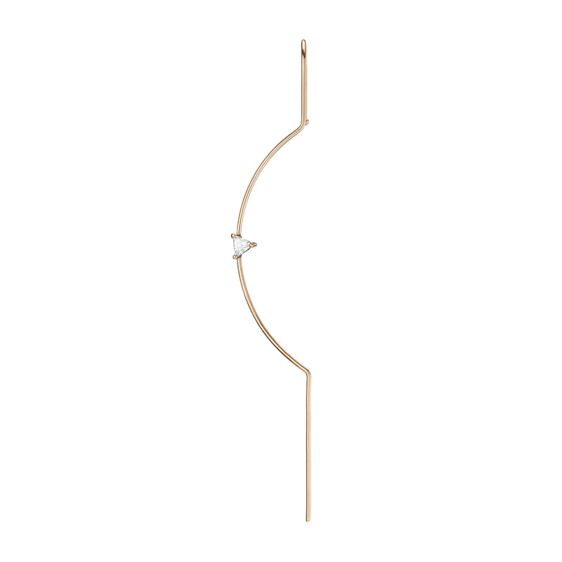 Diamond Element Needle Earring