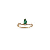 Emerald Ocean Drop Nalu Band Ring